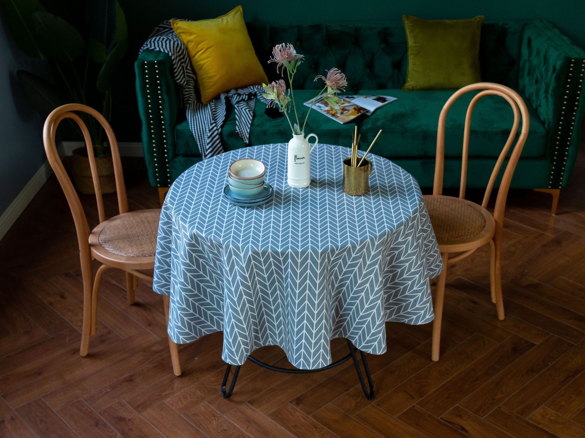 Cotton and Linen Round Tablecloth Ⅱ